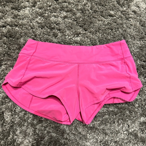 Lululemon Speed Up Short Hot Pink - Picture 4 of 5